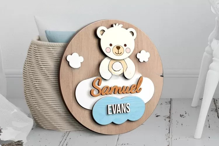 Aviso Circular con Nombre Oso (Opcion 1)