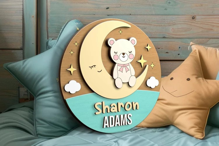 Aviso Circular con Nombre Oso (Opción 2)