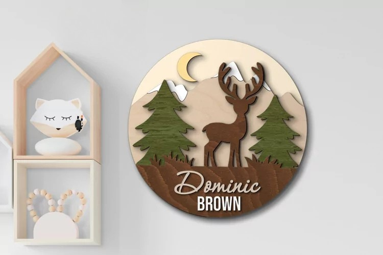 Aviso Circular con Nombre, Venado (Opción 1)