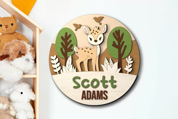 Aviso Circular con Nombre, Venado (Opción 2)